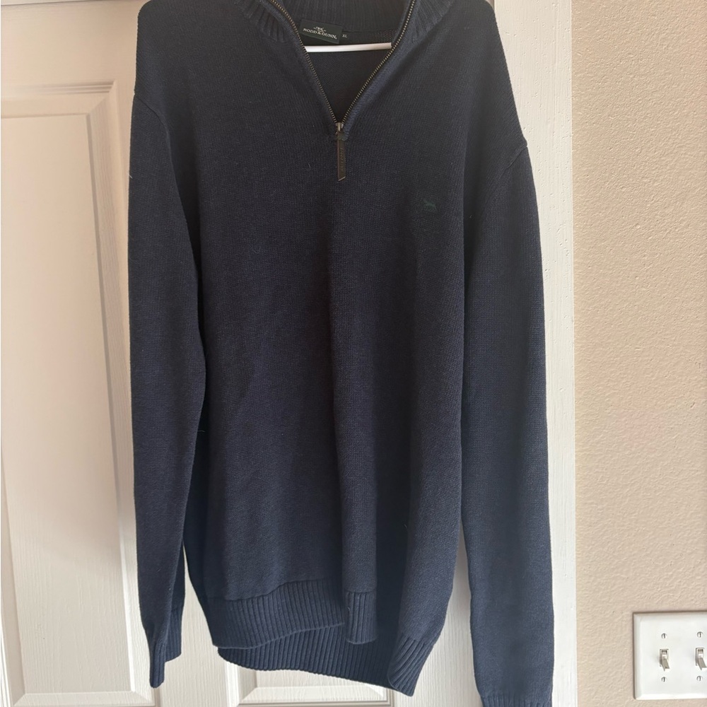 Rodd & Gunn Men's Dark Blue Zip-Up Sweater